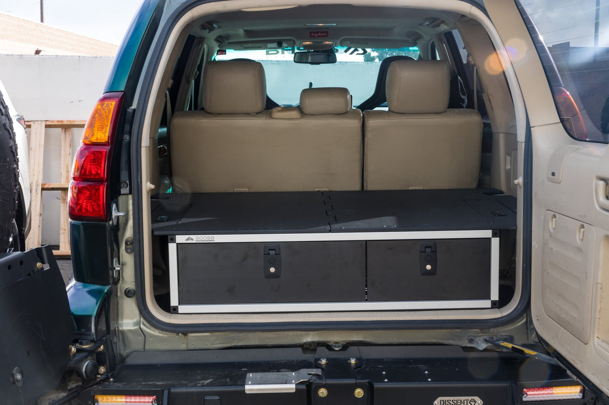 Lexus GX470 2002 - 2009 1st Gen. - Side x Side Drawer Module with Fitted Top Plate - 41 - 3/8"W x 10"H x 36"D - Xtrusion Overland