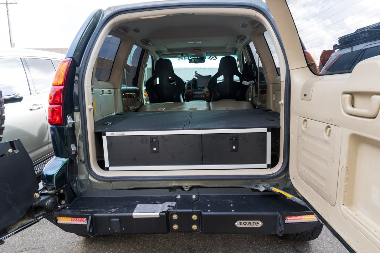Lexus GX470 2002 - 2009 1st Gen. - Side x Side Drawer Module with Fitted Top Plate - 41 - 3/8"W x 10"H x 36"D - Xtrusion Overland