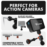 LINK™ GoPro Mount | Accessory Ready Dash and Grab Handle Compatible | 2021+ Ford Bronco | 3.5" Arm - Xtrusion Overland
