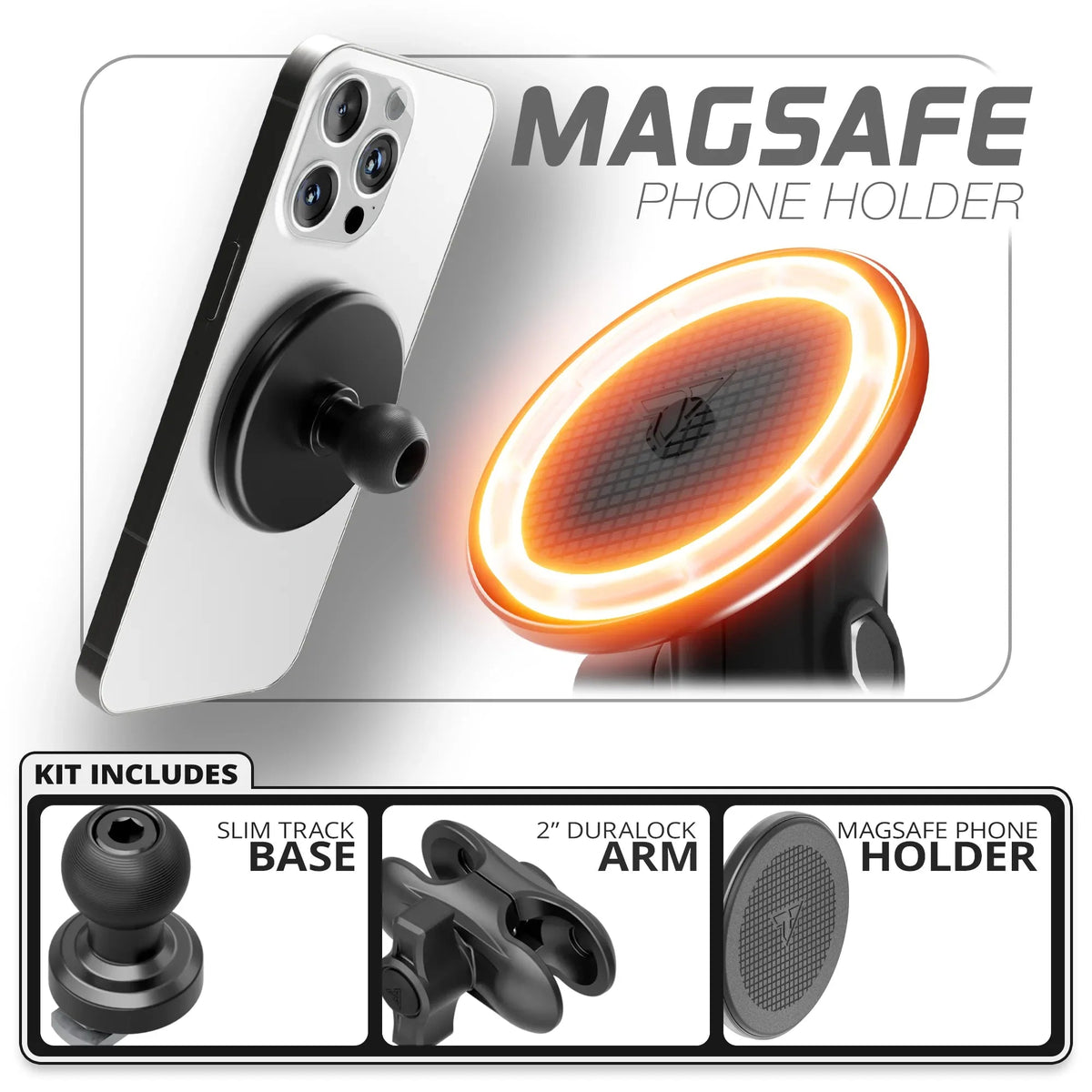 MagSafe Phone Holder | Slim Track Base | 2" DuraLock Arm - Xtrusion Overland
