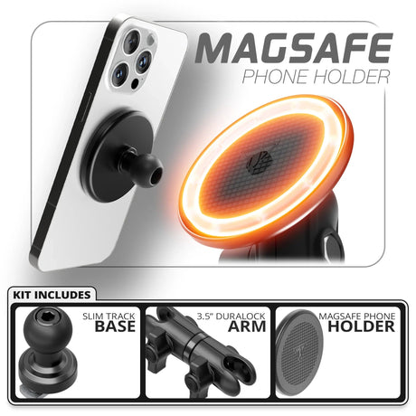 MagSafe Phone Holder | Slim Track Base | 3.5" DuraLock Arm - Xtrusion Overland