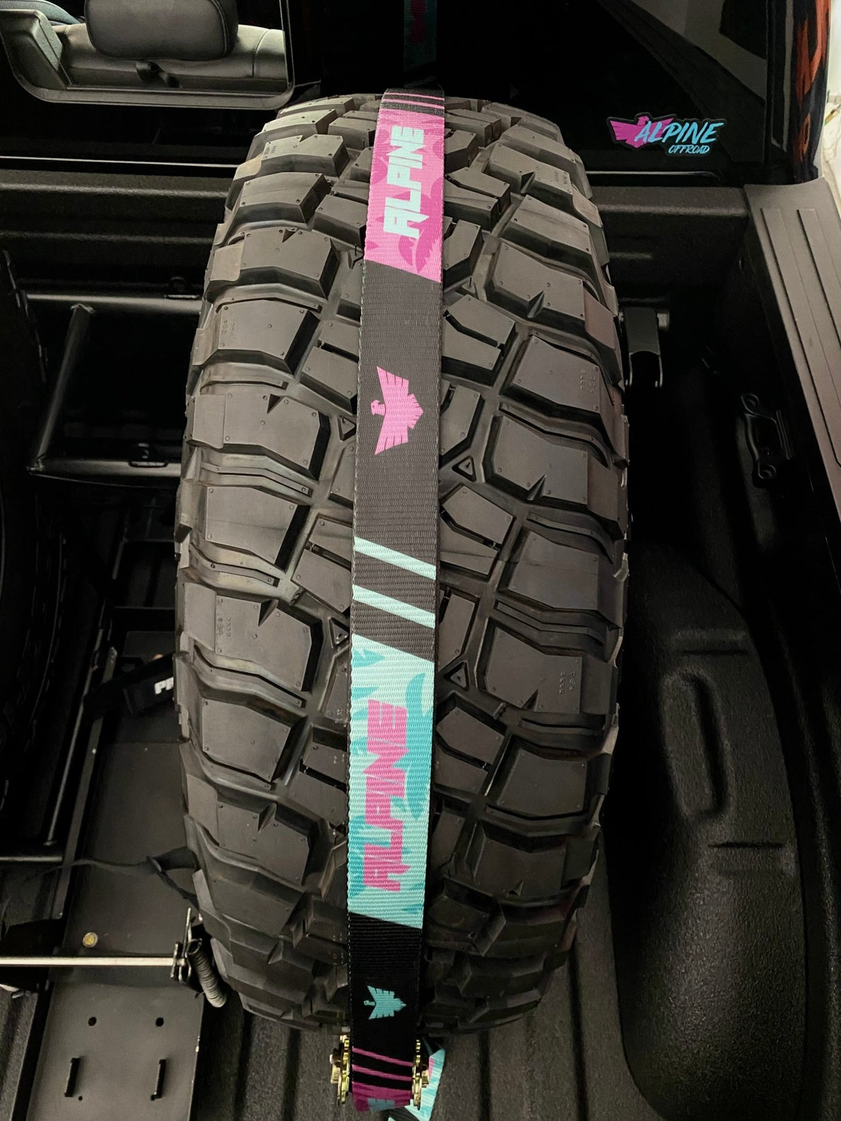 Miami Nights Tire Tie Down (Single Strap) - Xtrusion Overland