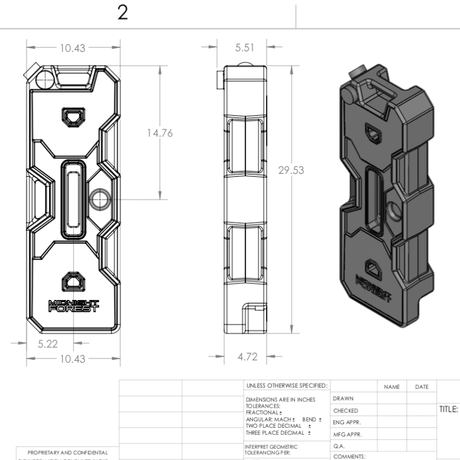 Midnight Forest 4 Gal Slot Mount - Xtrusion Overland