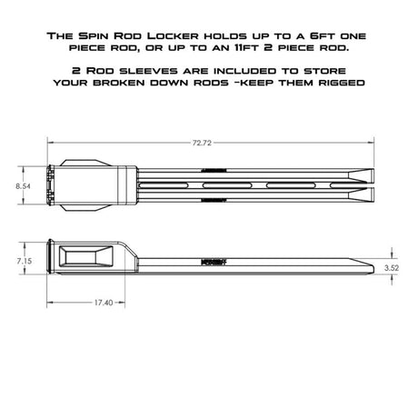 Midnight Forest Spinning Rod Locker - Xtrusion Overland