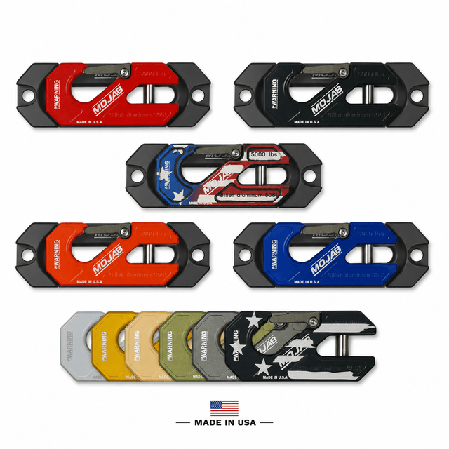 MOJAB UTV/SXS Aluminum Recessed Winch Shackle with Fairlead Kit - Xtrusion Overland