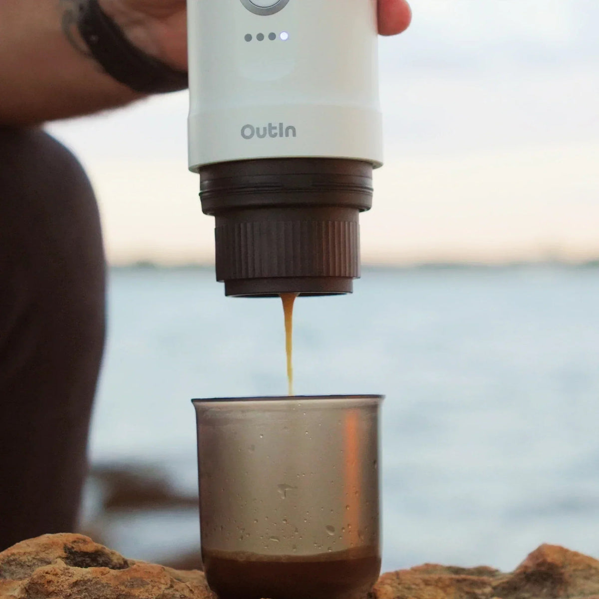 Nano Portable Espresso Machine (Pearl White) - Xtrusion Overland
