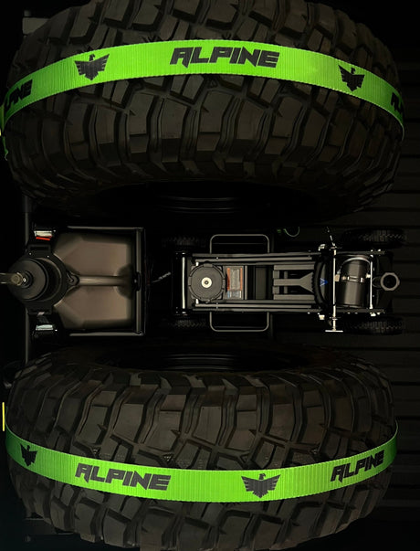 Neon Green Tire Tie Down (Single Strap) - Xtrusion Overland