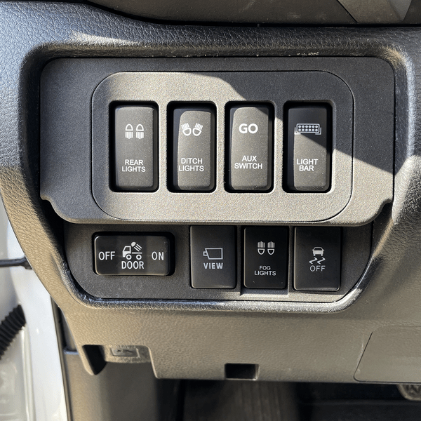No Cut Base Switch Panel for 3 Short Switches (Tacoma Double Cab) - Xtrusion Overland