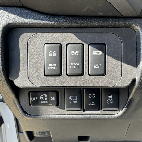No Cut Base Switch Panel for 3 Short Switches (Tacoma Double Cab) - Xtrusion Overland