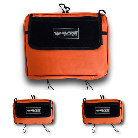 Orange Molle Pouch Set- (1 Large, 2 Medium) - Xtrusion Overland