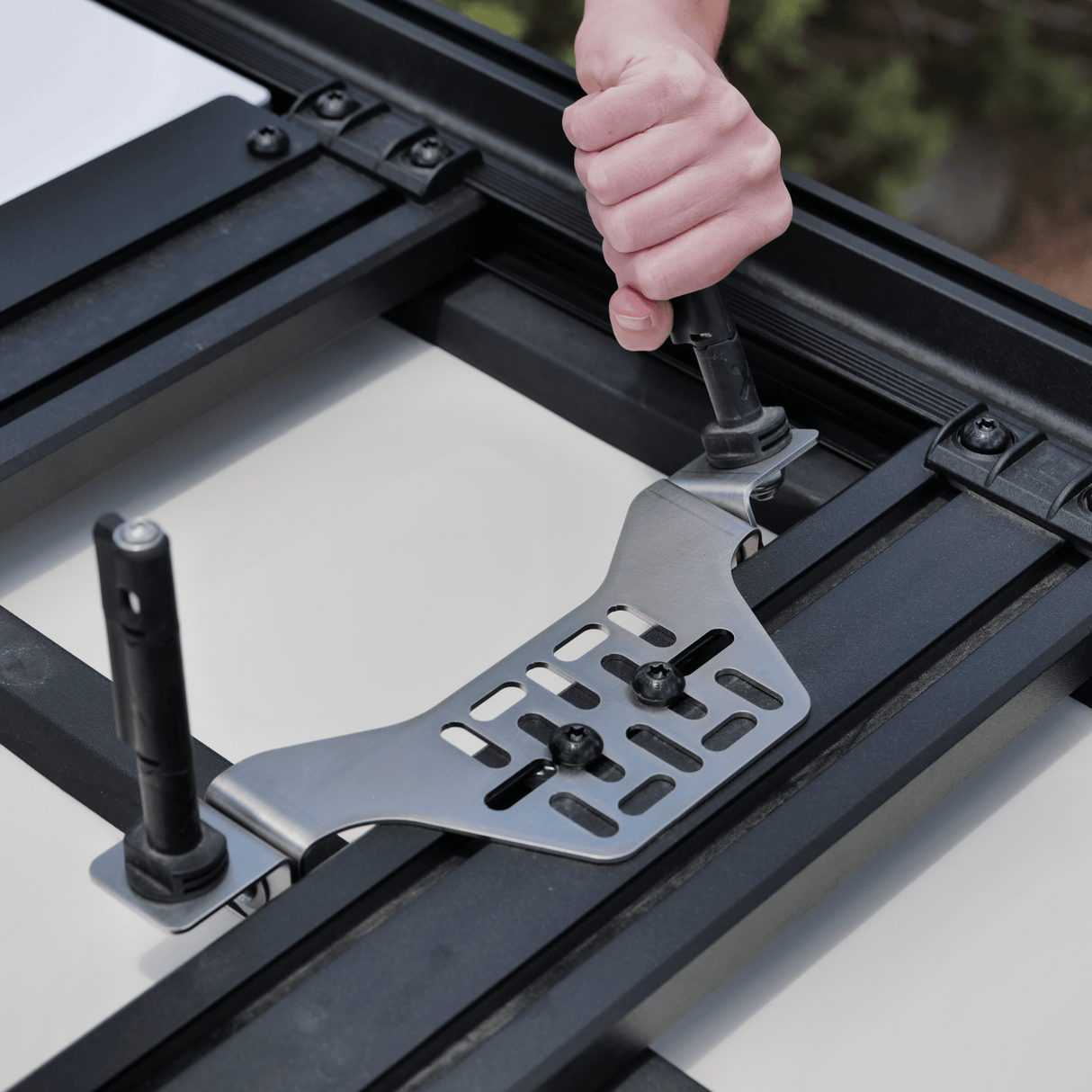 Overland Kitted Stealth Folding MAXTRAX® Roof Rack Mount - Xtrusion Overland