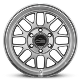 Overland Sector Hyperdrive Flow Formed 17x8.5 +25 6x139.7 106.1mm Gloss Gun Metal/Machined Face - Xtrusion Overland