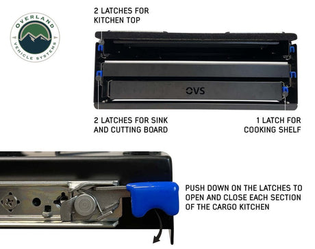 OVS Camp Cargo Box Kitchen With Slide Out Sink, Cooking Shelf and Work Station - Xtrusion Overland