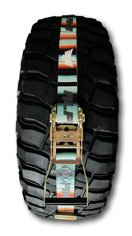 Pacifico Serape Tire Tie Down (Single Strap) - Xtrusion Overland