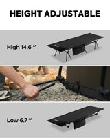 Portable L Size Camping Cot in Black | ICECO - Xtrusion Overland