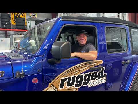 Rugged Radios Jeep Wrangler JL, JLU, and Gladiator JT Two-Way GMRS Mobile Radio Kit