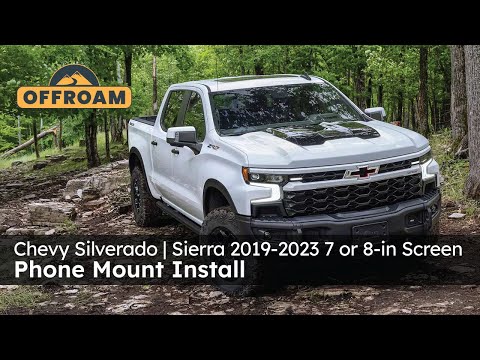 OFFROAM Chevy Silverado (2019-2024) | Silverado HD (2020-2024) and GMC Sierra 1500 (2019-2021) | Sierra HD (2020-2023) with 7-in.|8-in. display Phone Mount