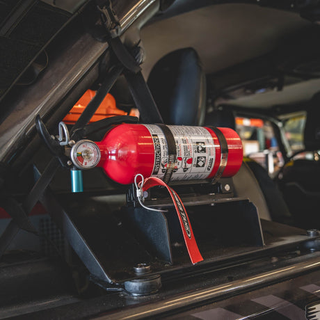 Quick - Release Bracket - 2.5 lb ABC Fire Exinguisher, Power Shot, Pro Eagle Phoenix CO2 Jack - Xtrusion Overland