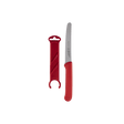 Red Serrated Tomato Knife with Matching Sheath - 4.5" - Xtrusion Overland