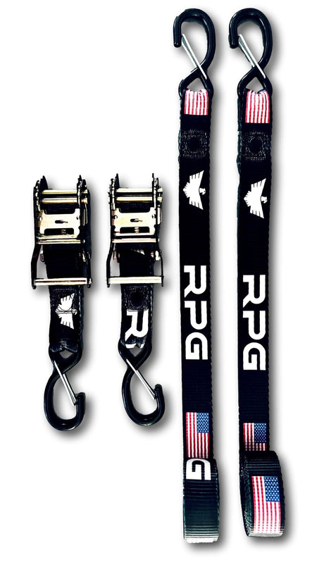 RPG X ALPINE Black Universal Tie Downs (Pair) - Xtrusion Overland
