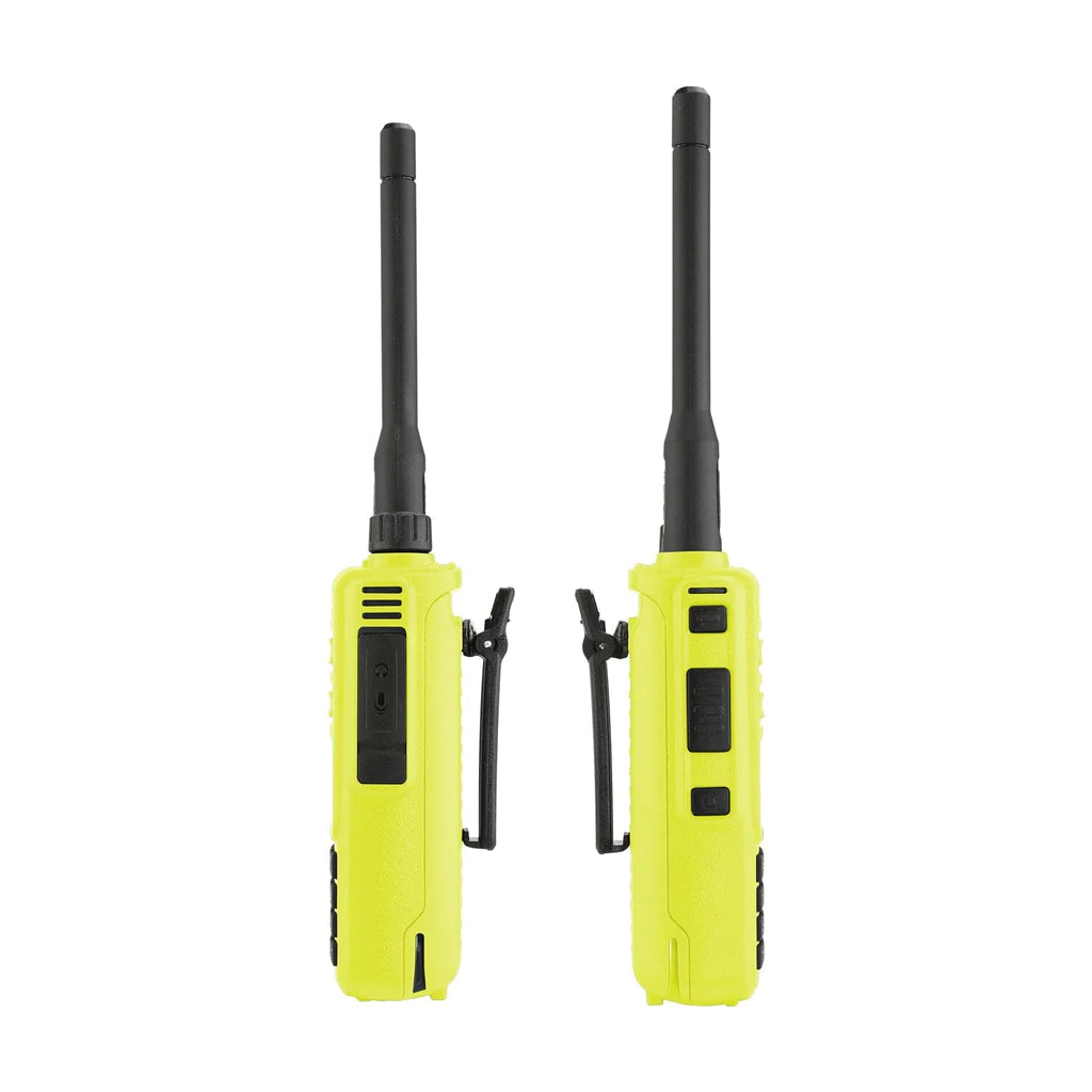 Rugged Radios 2 PACK - GMR2 GMRS and FRS Two Way Handheld Radios - High Visibility Safety Yellow