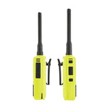 Rugged Radios 2 PACK - GMR2 GMRS and FRS Two Way Handheld Radios - High Visibility Safety Yellow