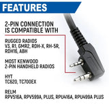 Rugged Radios BUNDLE - Rugged GMR2 GMRS and FRS Band Radio with Hand Mic - Xtrusion Overland