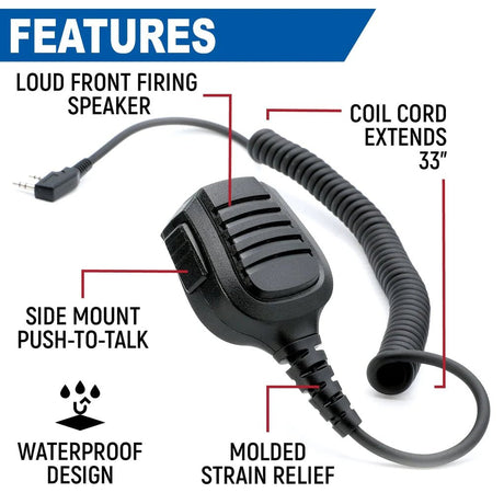 Rugged Radios BUNDLE - Rugged GMR2 GMRS and FRS Band Radio with Hand Mic - Xtrusion Overland