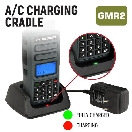 Rugged Radios GMR2 GMRS and FRS Two Way Handheld Radio - Grey - Xtrusion Overland