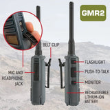 Rugged Radios GMR2 GMRS and FRS Two Way Handheld Radio - Grey - Xtrusion Overland