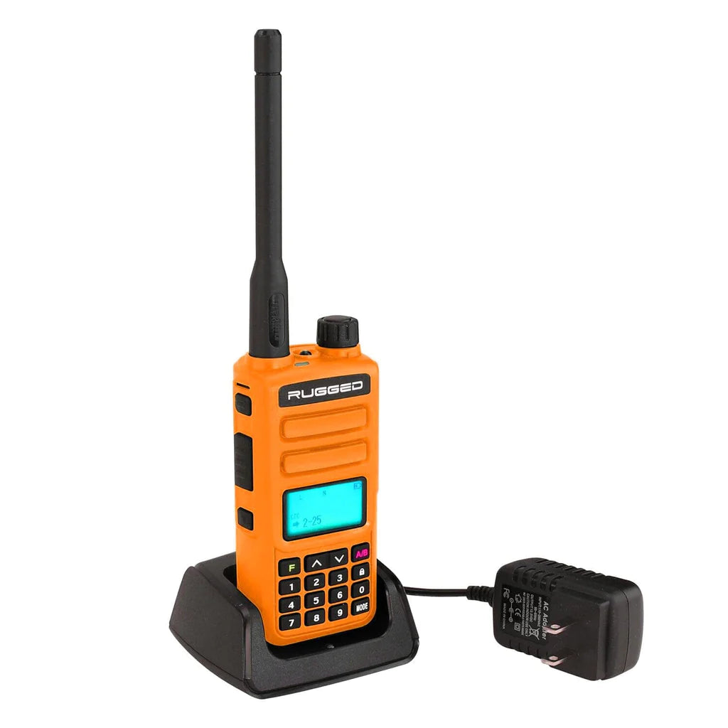 Rugged Radios Rugged GMR2 GMRS and FRS Two Way Handheld Radio - Safety Orange