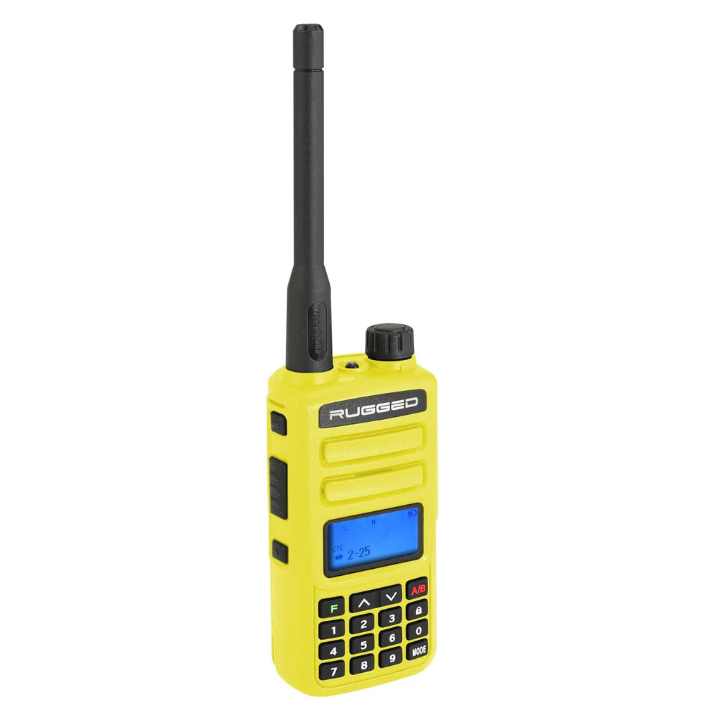 Rugged Radios Rugged GMR2 GMRS and FRS Two Way Handheld Radio - High Visibility Safety Yellow