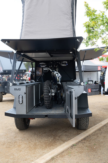 Rustic Mountain Overland Anzac GFC Moto Hauler - Driver Side Utility Module Package - Xtrusion Overland