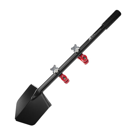 Shovel / Mount Combo - Black LONG Shovel / Red UMD with Knobs - Xtrusion Overland