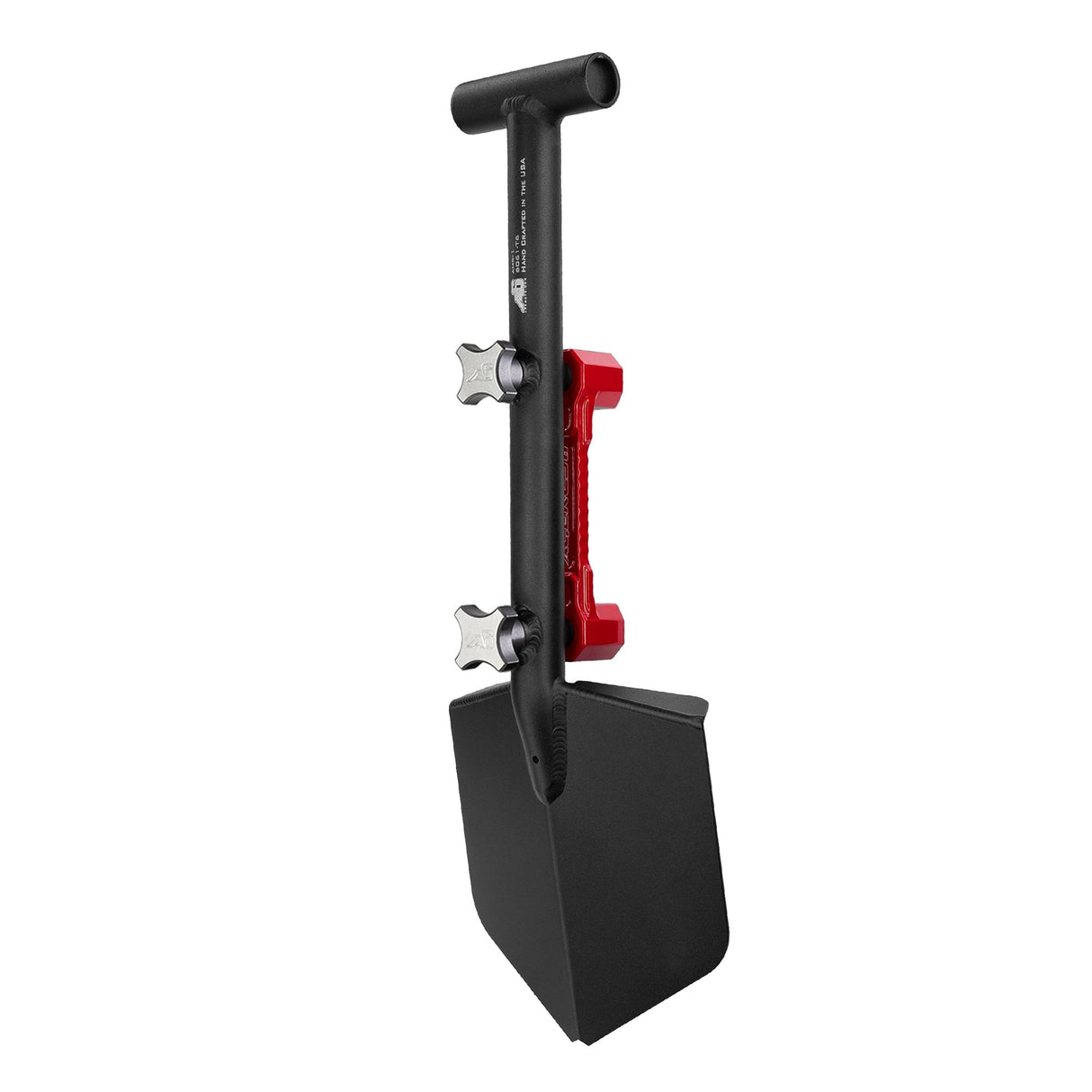 Shovel / Mount Combo - Black Mini Shovel / Red SSM with Knobs - Xtrusion Overland