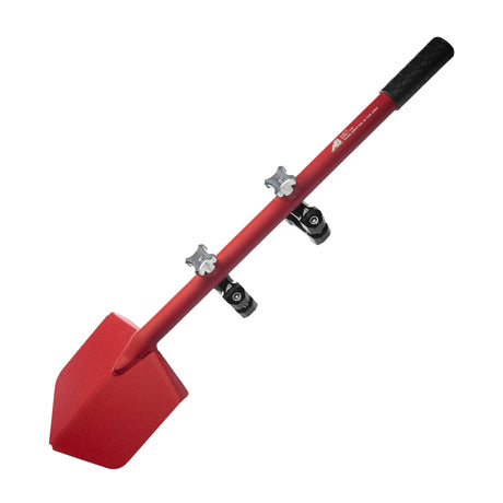 Shovel / Mount Combo - Red LONG Shovel / Black UMD with Knobs - Xtrusion Overland