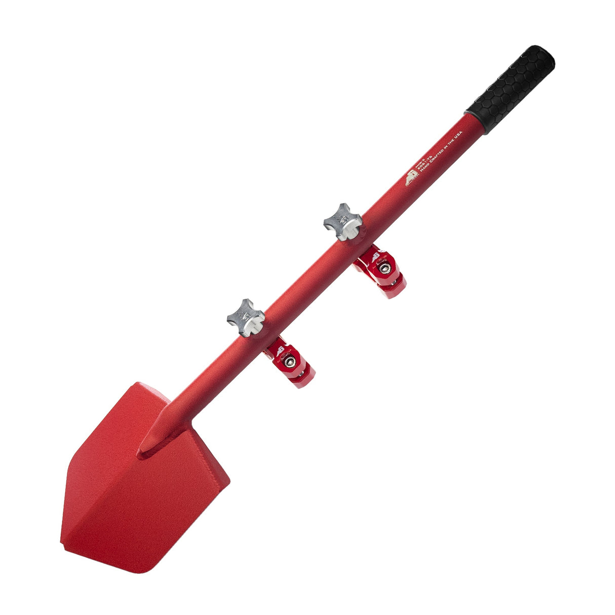 Shovel / Mount Combo - Red LONG Shovel / Red UMD with Knobs - Xtrusion Overland