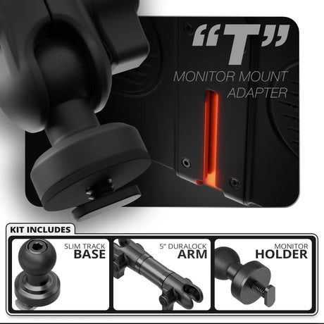 Single T Screw | Slim Track Base | 5" DuraLock Arm - Xtrusion Overland