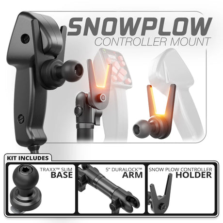 Snow Plow Controller Holder | Slim Track Base | 5" DuraLock Arm - Xtrusion Overland