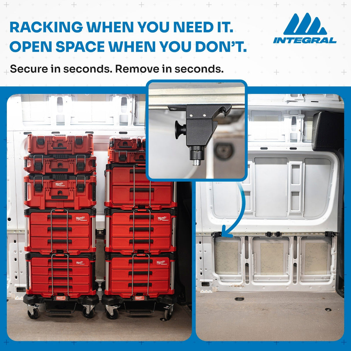 Stack Lock - Mount Compatible with Milwaukee Packout Organizers - Xtrusion Overland