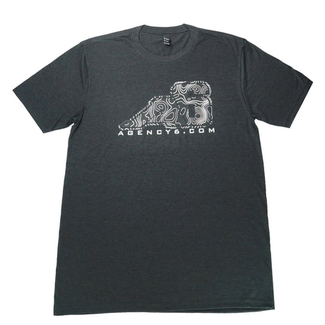 T-Shirt - A6 Topographic Logo - Dark Grey - Xtrusion Overland