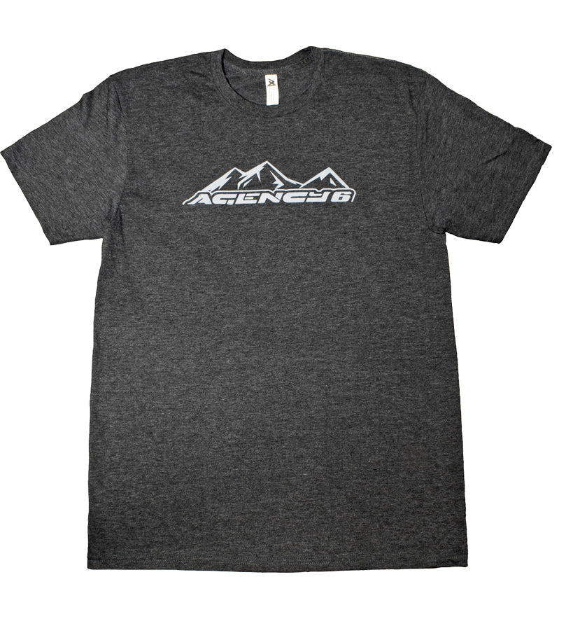 T-Shirt - Agency 6 Mountain Logo - Charcoal Heather - Xtrusion Overland