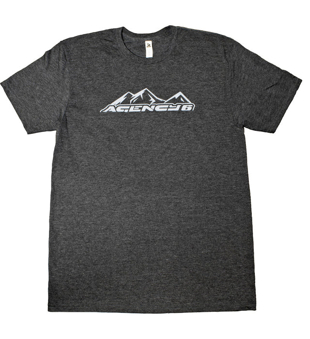 T-Shirt - Agency 6 Mountain Logo - Charcoal Heather - Xtrusion Overland