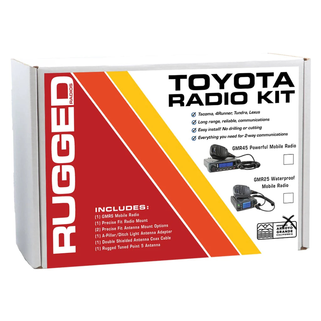 Rugged Radios Toyota Tacoma, 4Runner, Lexus Two-Way GMRS Mobile Radio Kit