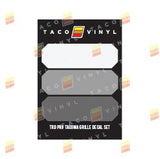 Taco Vinyl Pro Grille Decals - Xtrusion Overland