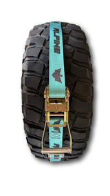 Teal Tire Tie Down (Single Strap) - Xtrusion Overland