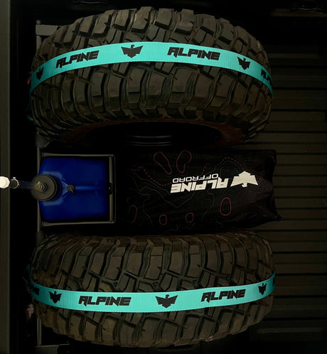 Teal Tire Tie Down (Single Strap) - Xtrusion Overland