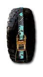 Teal Topography Tire Tie Down (Single Strap) - Xtrusion Overland