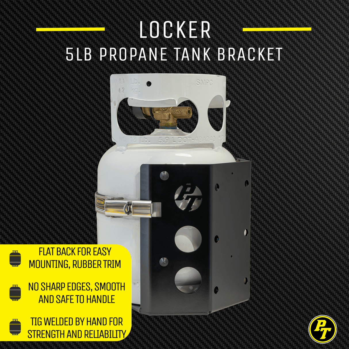 Teton LOCKER Propane Tank Bracket for 5 lb LP Bottle 8 in Diameter - Xtrusion Overland