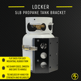 Teton LOCKER Propane Tank Bracket for 5 lb LP Bottle 8 in Diameter - Xtrusion Overland